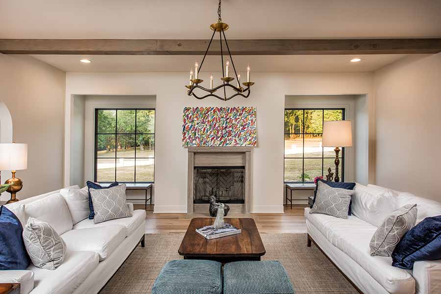 Updated living room, Travis Miller Homes in Nixa, MO