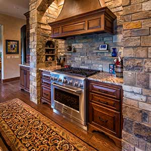 Stone kitchen, Travis Miller Homes in Nixa, MO